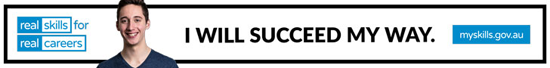 banner image with person saying I will success